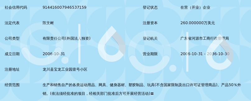 龙川金禾丰运动用品制造
